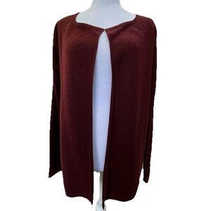 Cecil Germany Open‎ Front Light Weight Cardigan Small Plum Minimalist Bohemian